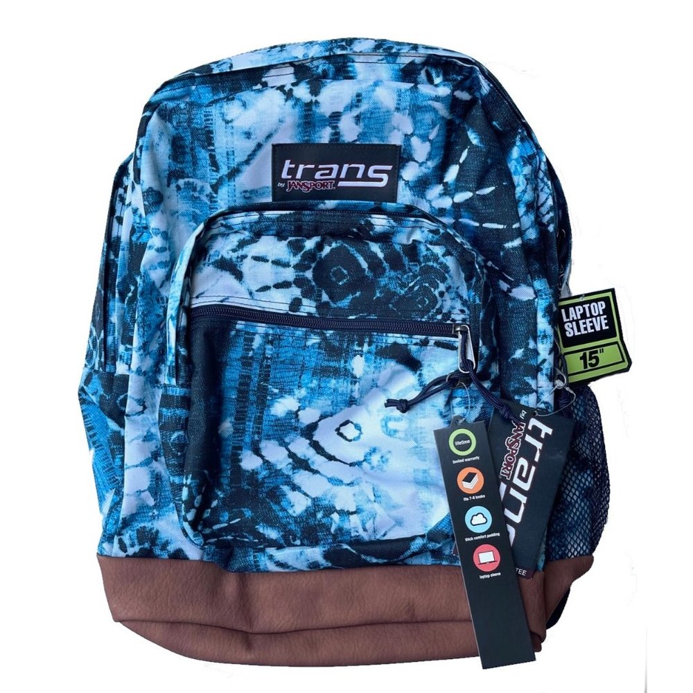 JanSport Trans 17" Backpack - Blue Indigo Shibori